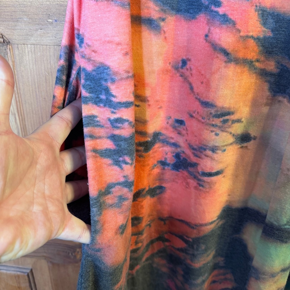 Womens XXL Rainbow Tie Dye Sleeveless Maxi Dress with Pockets Boho Hippie Casual - Picture 4 of 6